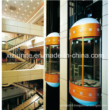 Panoramic Elevator with Glass Cabin for Sightseeing